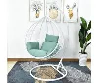 Подвесное кресло из искусственного ротанга AFM-168A-L White/Green Подвесное кресло из искусственного ротанга AFM-168A-L White/Green
