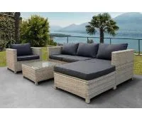 Комплект мебели плетеной из иск. ротанга YR821G Grey/Grey