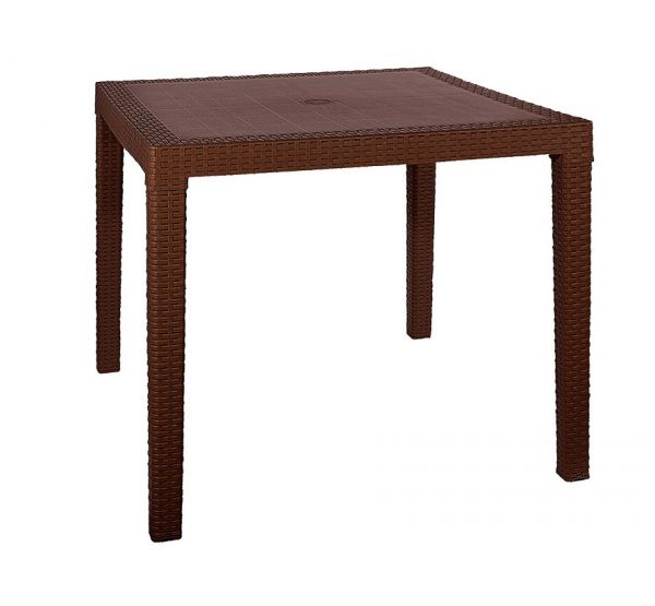 Стол квадратный FIJI Quatro Table Коричневый от производителя  Мебель Yalta по цене 3 800 р