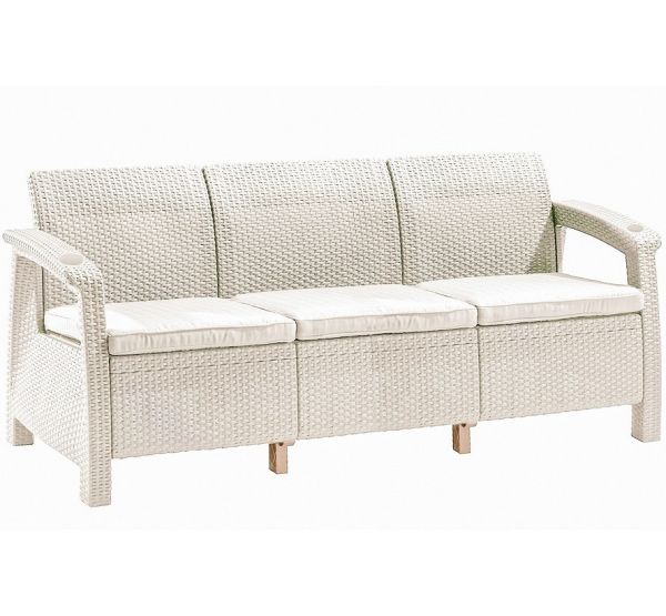 Трёхместный диван Sofa 3 Seat Белый от производителя  Мебель Yalta по цене 15 000 р