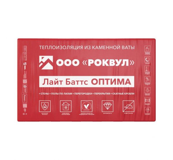 Утеплитель Роквул Лайт Баттс Оптима 50мм, 10 плит, 6м2, 600х1000мм, 0.3м3 от производителя Rockwool по цене 1 553 р Утеплитель Роквул Лайт Баттс Оптима 50мм, 10 плит, 6м2, 600х1000мм, 0.3м3 от производителя Rockwool по цене 1 553 р