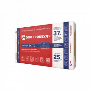 Утеплитель Rockwool ФЛОР БАТТС 50х600х1000/6шт/3.6м2/0.18м3 (32упак/пал) от производителя  Rockwool по цене 3 354 р