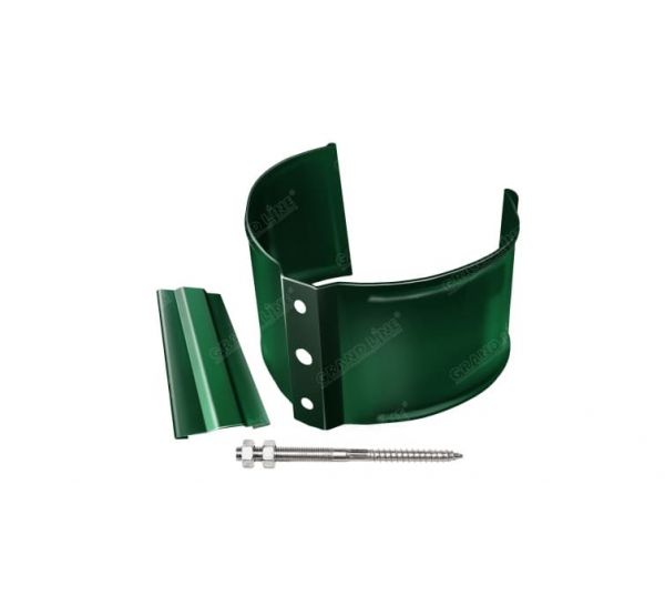 Кронштейн трубы (на кирпич) Зеленый (RAL 6005) от производителя  МеталлПрофиль по цене 329 р