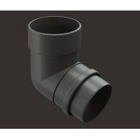 Колено 72° Lux ПВХ Графит Колено 72° Lux ПВХ Графит